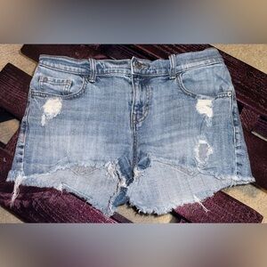 Old Navy Light Blue Distressed Jean Shorts